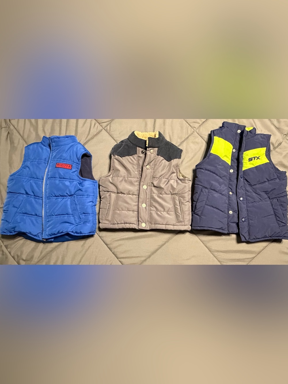 Carter's Navy & Bright Yellow Boys Puffer Vest